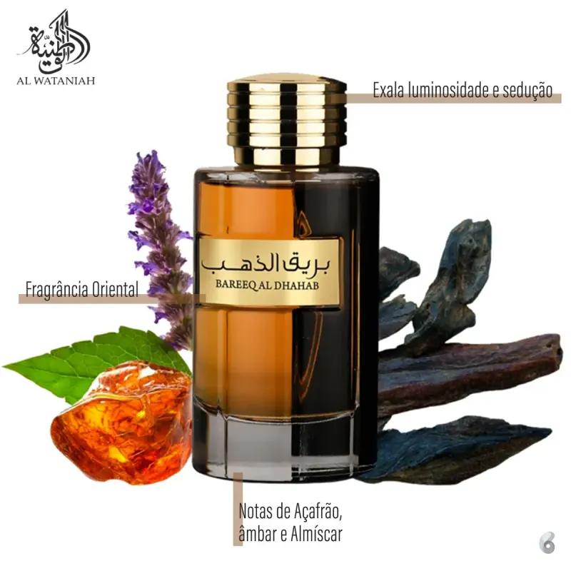 Ilustrativo do Perfume Al Wataniah Bareeq Al Dhahab EDP Masculino - 100ML