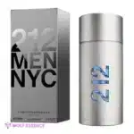 Caixa do perfume carolina herrera 212 men nyc masculino eau de toilette 100ML na Wolf Essence