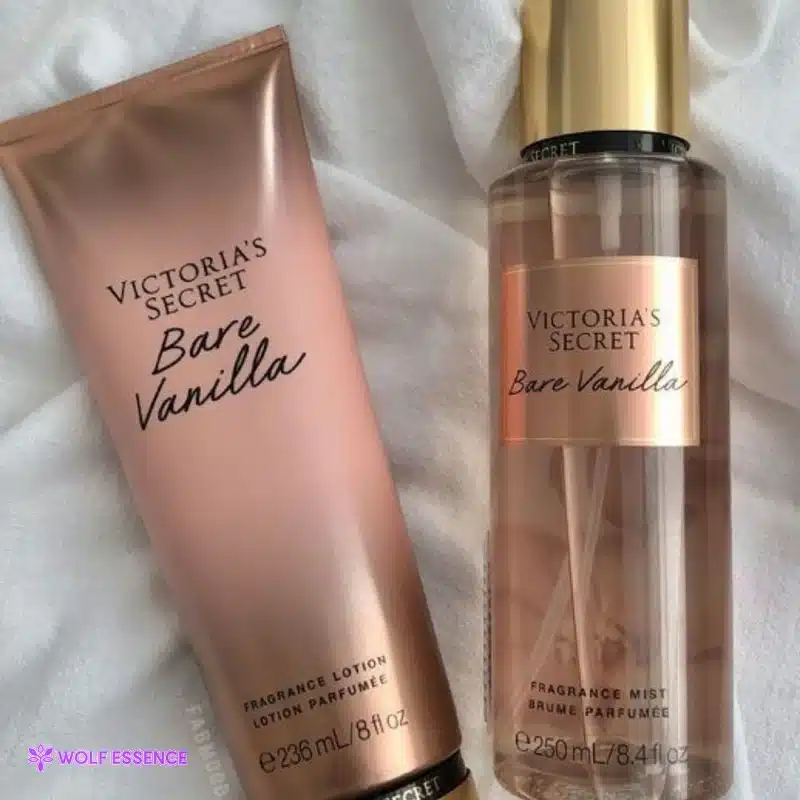 Ilustrativo do Kit Body Splash + Body Lotion Bare Vanilla da Victoria Secret's na Wolf Essence