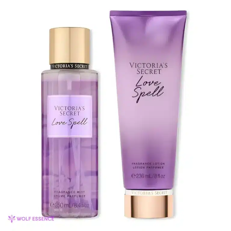 Kit Body Splash + Body Lotion Love Spell – Victoria’s Secret na Wolf Essence